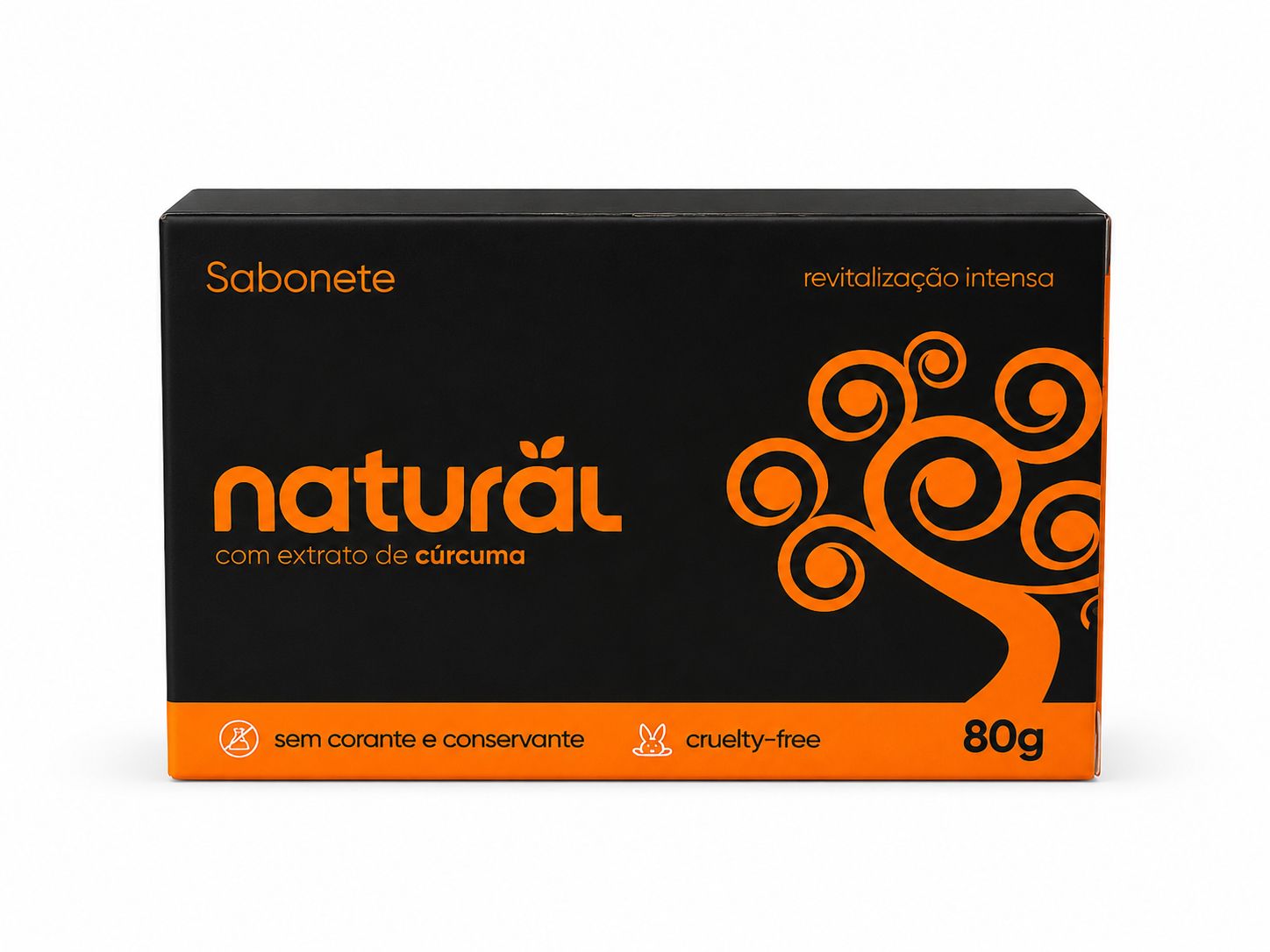 SABONETE NATURAL COM EXTRATO DE CÚRCUMA