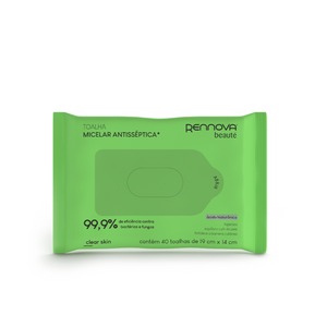 TOALHA MICELAR ANTISSÉPTICA CLEAR SKIN BEAUTÉ - RENNOVA