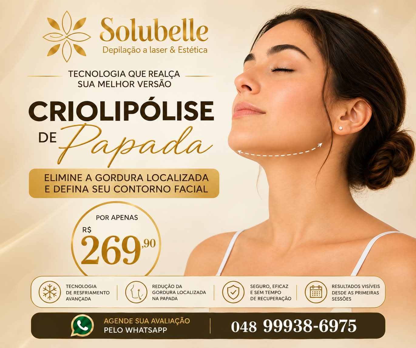 CONDIÇÃO IMPERDÍVEL CRIOLIPÓLISE DE PAPADA